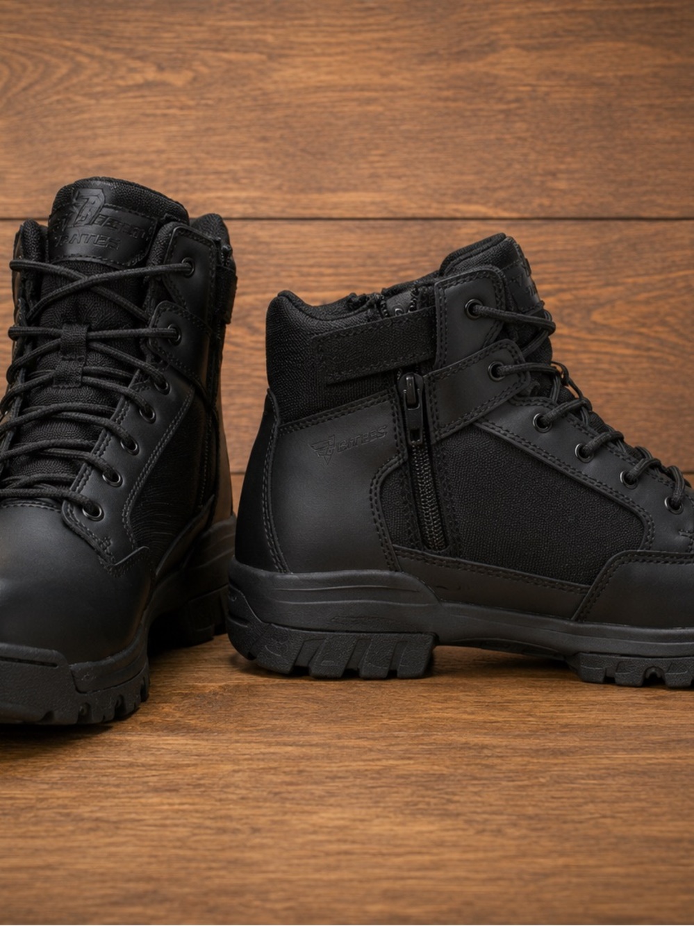Bates Black Tactical Side-Zip Work Boots